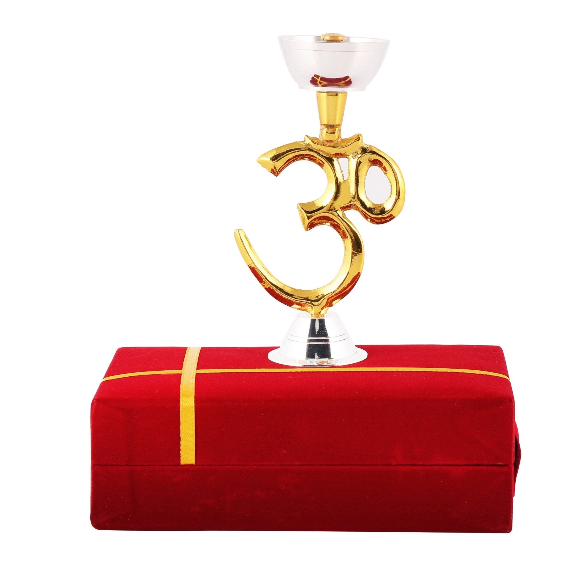 Brass Om Oil Lamp [Deepak] - Brass Globe -