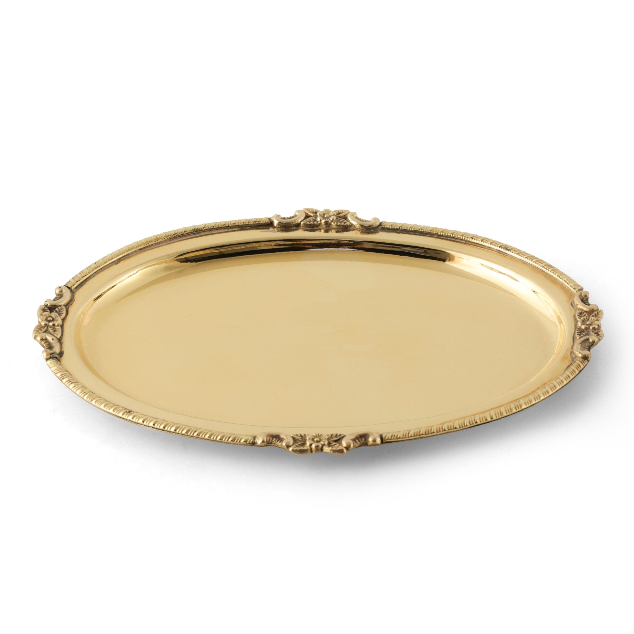 brass oval plate 9" - Brass Globe -