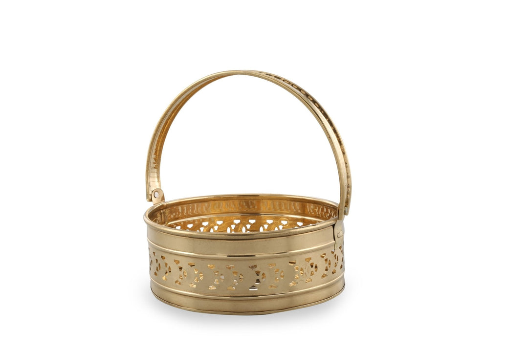 Brass Pooja Basket - Brass Globe -