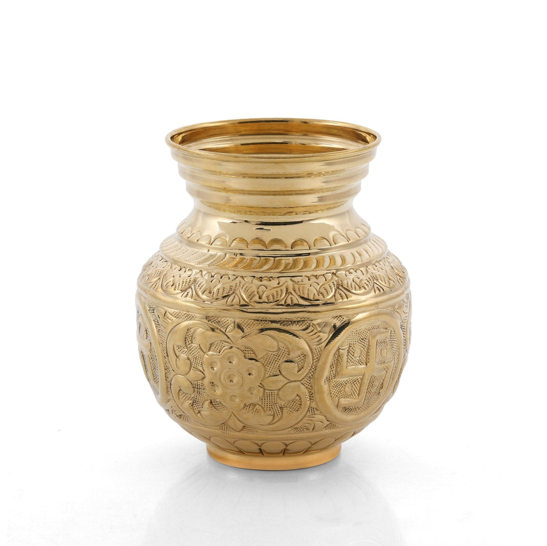 brass pooja pitcher [kalash] - Brass Globe -