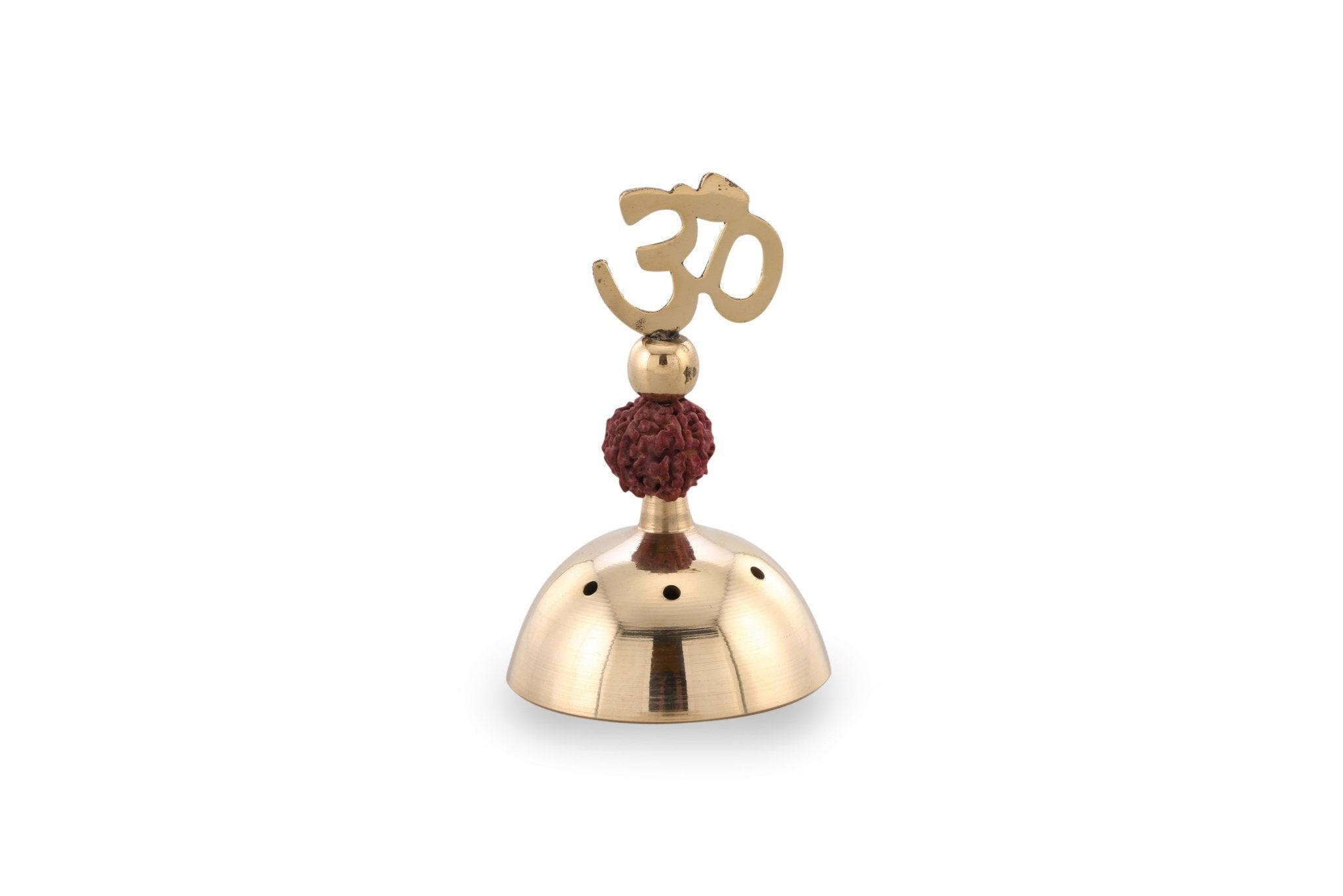 Brass rudraksh incense holder - Brass Globe -