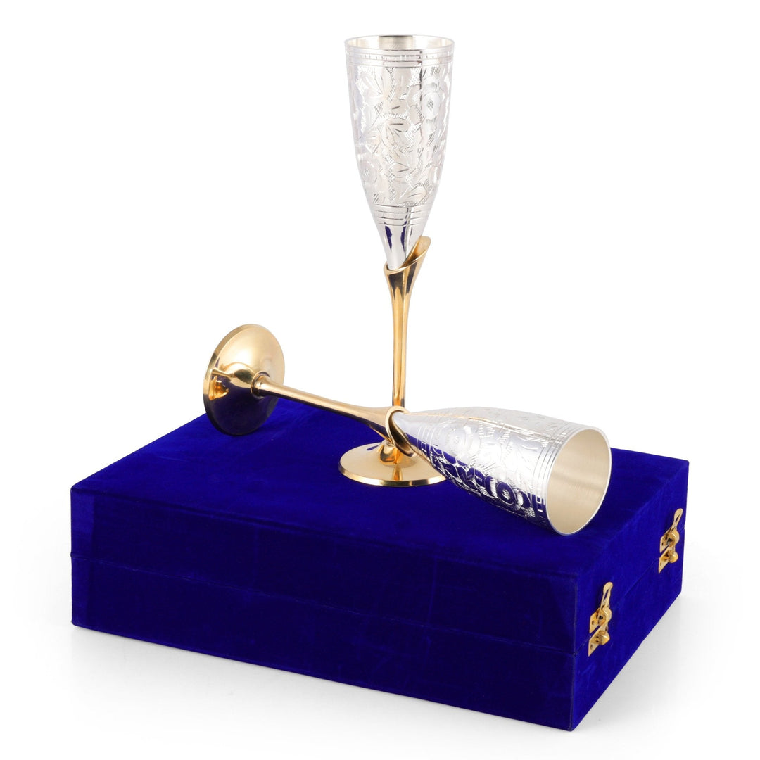 brass wine glass - Brass Globe -