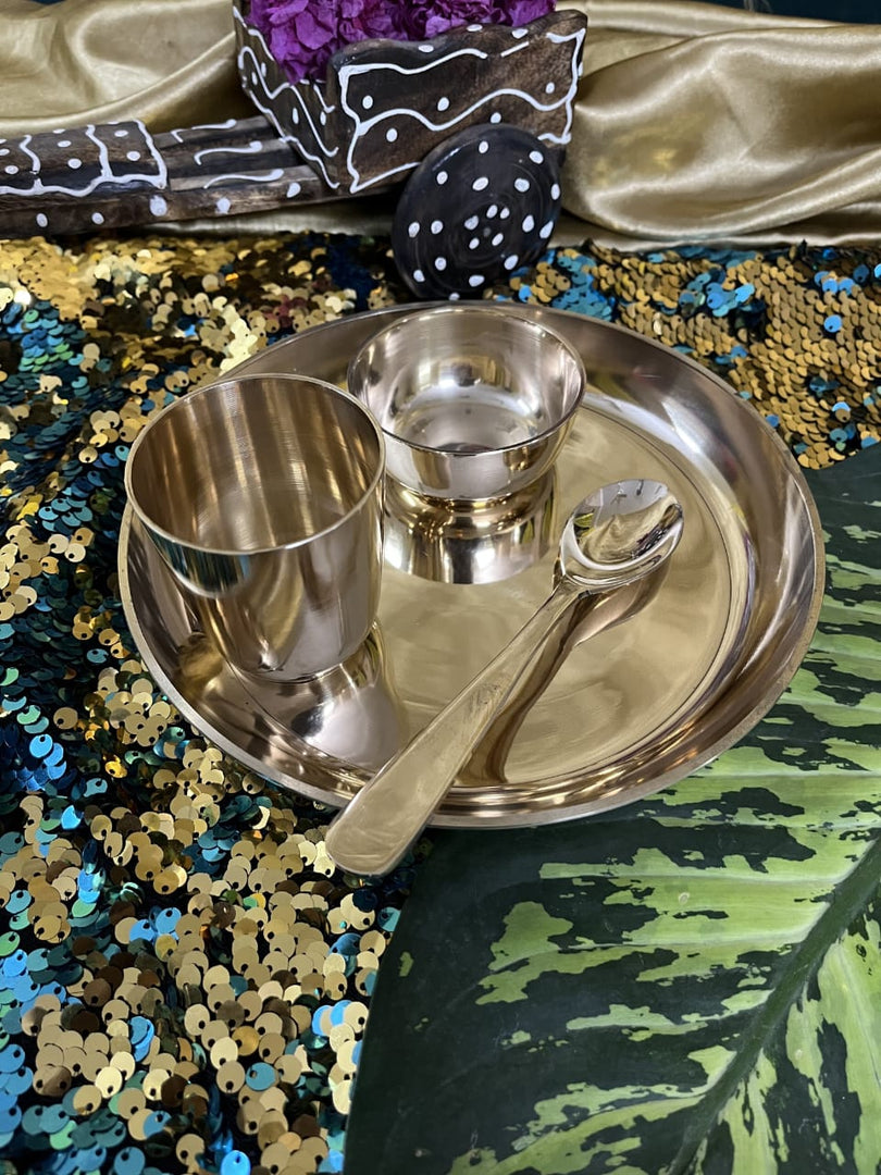 Bronze/Kansa Baby Set - Brass Globe -