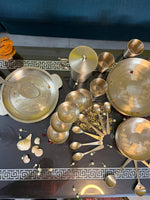 Load image into Gallery viewer, Bronze/Kansa dinner set 51 piece - Brass Globe -
