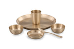 Load image into Gallery viewer, Bronze/Kansa Dinner set matte finish - Brass Globe -
