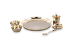 Load image into Gallery viewer, Bronze/Kansa Dinner set plain glossy - Brass Globe -
