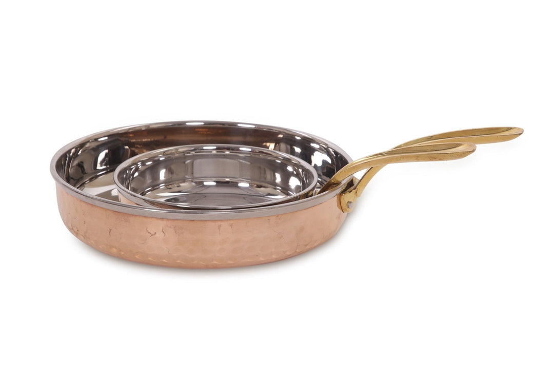 Copper steel saucepan - Brass Globe -