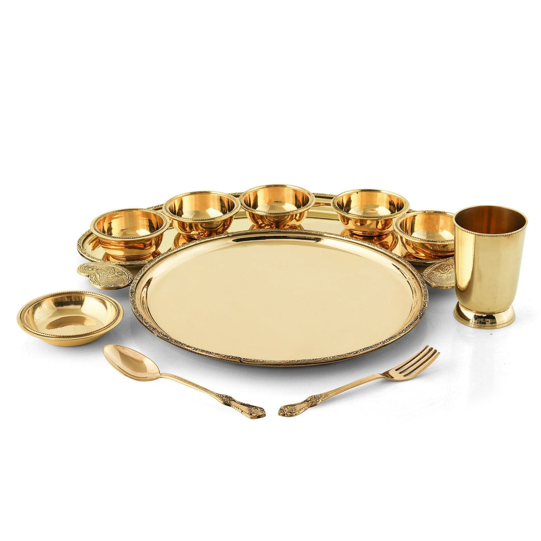 maharaja thali dinner set - Brass Globe -