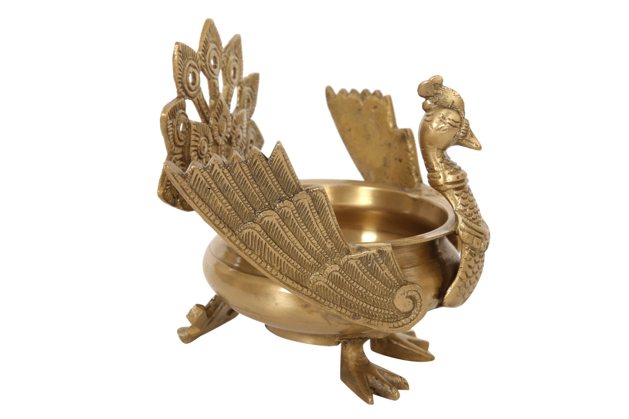 Peacock urli - Brass Globe -