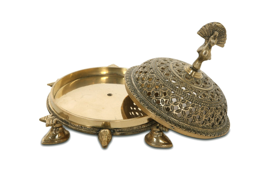 Turtle dhupdaan - Brass Globe -