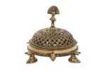 Load image into Gallery viewer, Turtle dhupdaan - Brass Globe -
